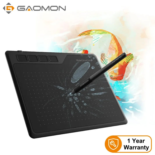 GAOMON S620 6.5 x 4 Inches Digital Tablet Anime, Graphic Tablet for Drawing &Playing OSU with 8192 Levels Battery-Free Pen